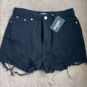 Black Denim Shorts